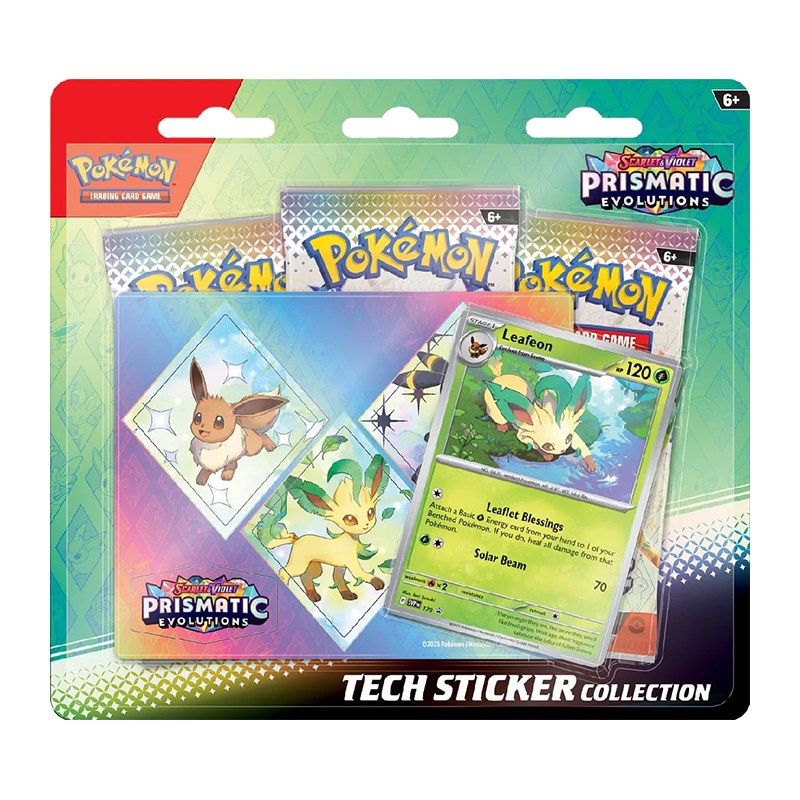 Prismatic Evolutions Tech Sticker Collection - Leafeon