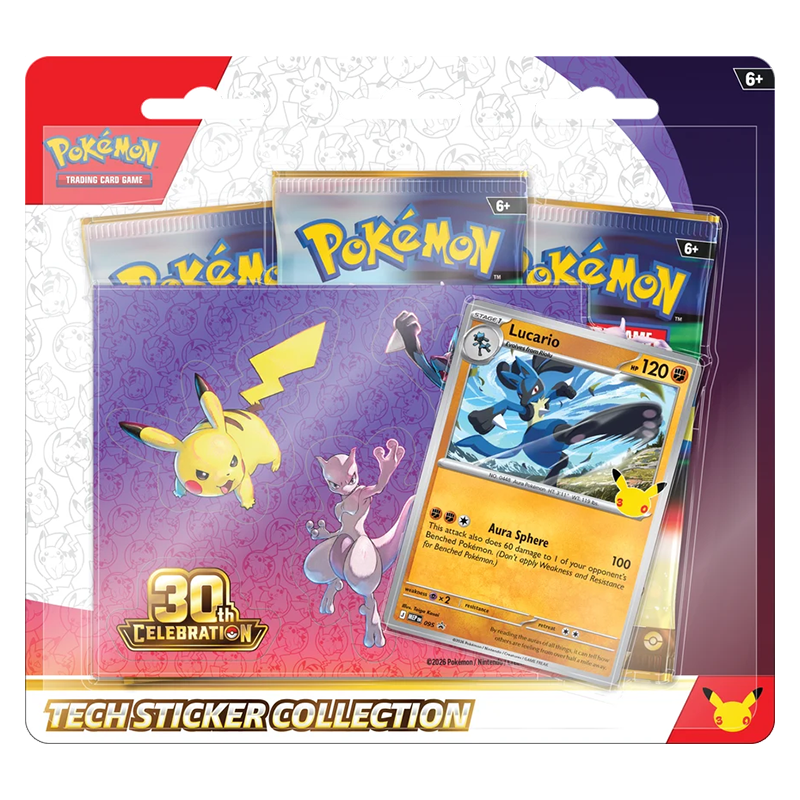 30th Celebrations Tech Sticker Collection - Lucario