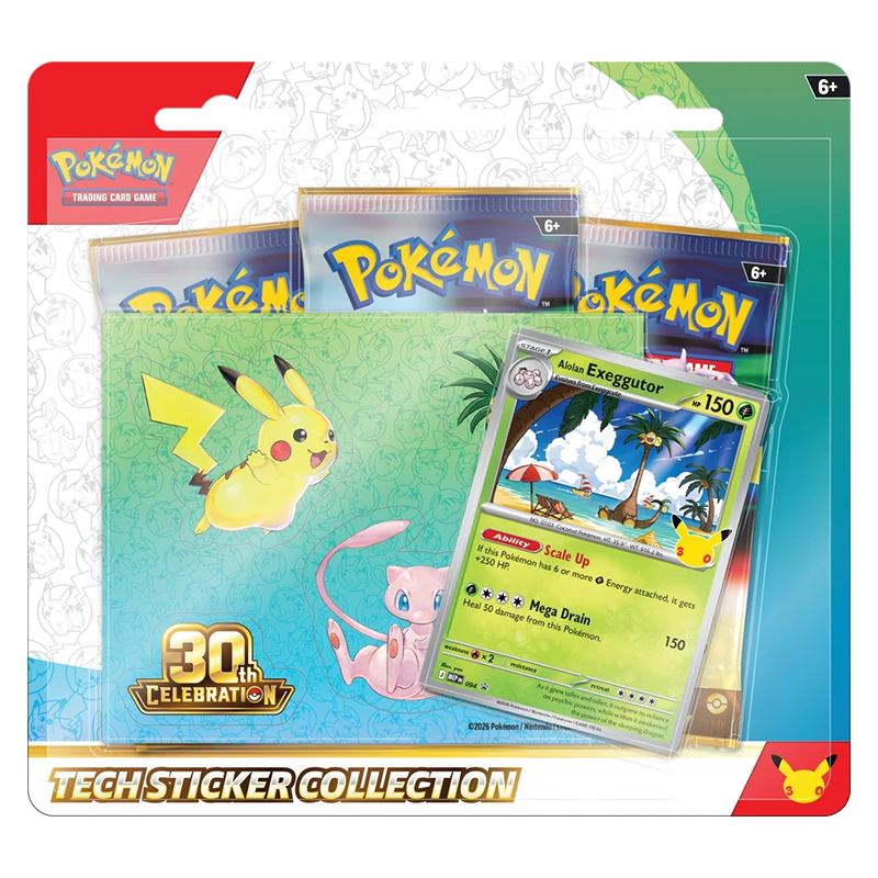 30th Celebrations Tech Sticker Collection - Alolan Exeggutor